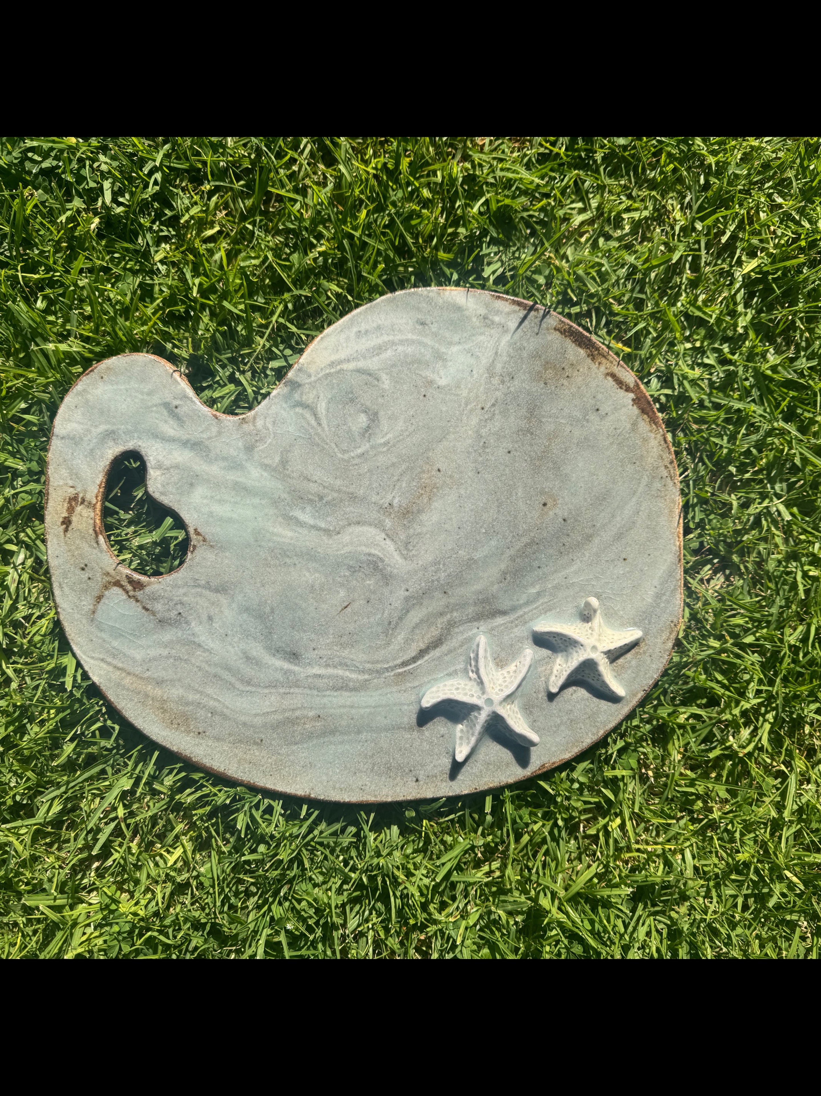 Handmade ceramic charcuterie board