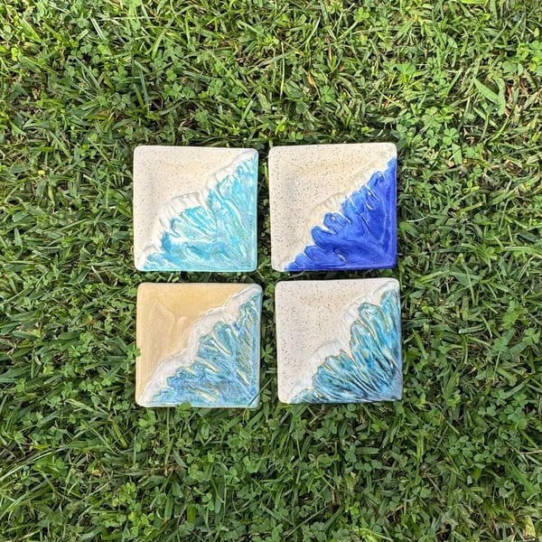 Handmade ceramic small starfish dish